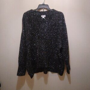 Ava & Viv black sparkly sweater size 2X